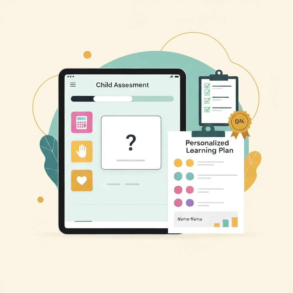 Adaptive assessment interface and personalized learning plan preview
