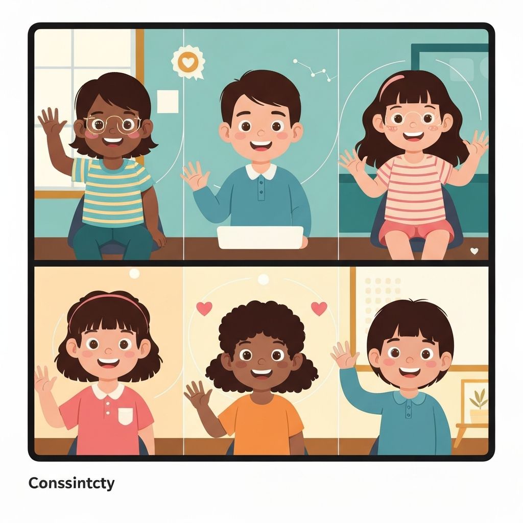 5 preschool friends in a consistent micro-pod